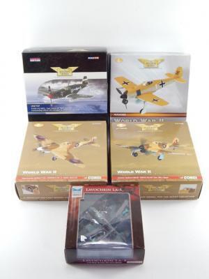 Four Corgi Aviation archive die cast model aeroplanes