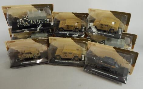 Various army vehicle blister packs