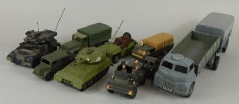 Various die-cast military vehicles