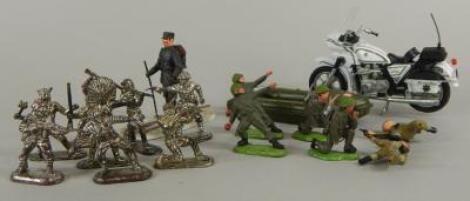 Various die-cast metal and plastic figures