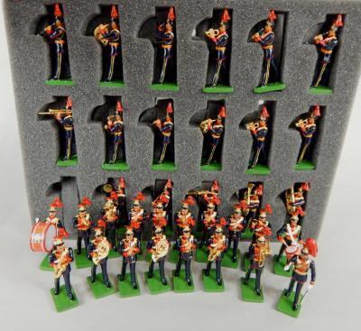 Thirty five die-cast Britain's bandsman figures