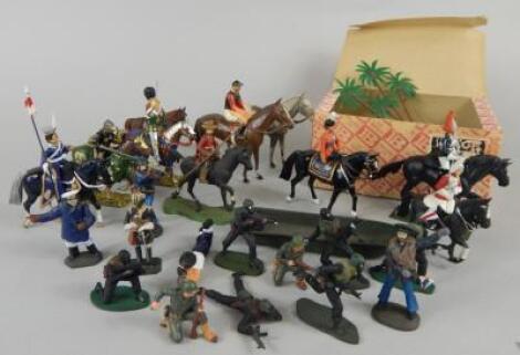 A collection of die-cast plastic and other soldiers