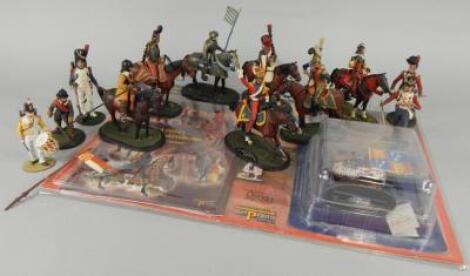 A collection of handpainted die-cast metal soldiers