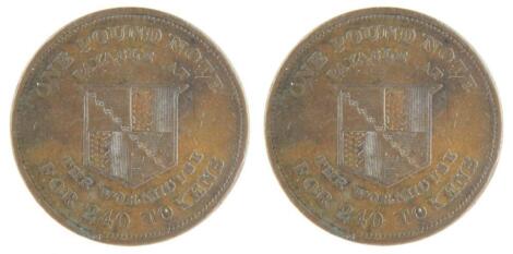 A Birmingham One Penny token 1813