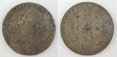 A George III shilling 1787