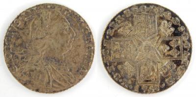 A George III shilling 1787