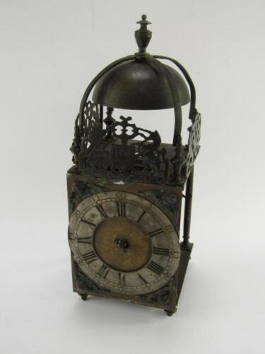 A German brass lantern clock by Fgn Hiry