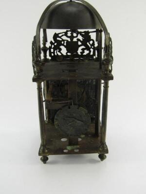 A German brass lantern clock by Fgn Hiry - 2