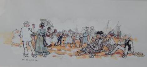 Margaret Chapman. Victorian beach scene