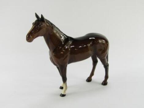 A Beswick brown gloss horse The Winner