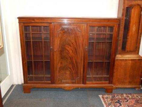 A mahogany bookcase