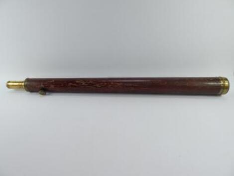 A George III brass and mahogany bound library telescope