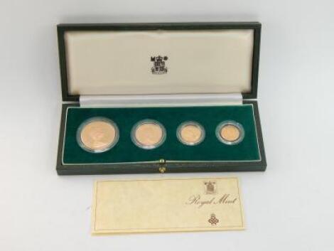 A Royal Mint 1980 gold four coin proof set