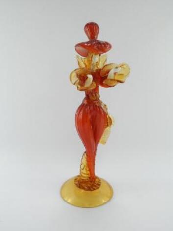 A Murano glass figure of a lady