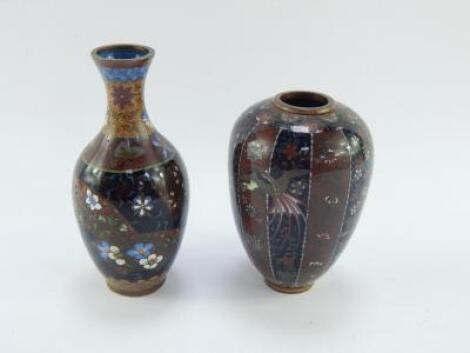 A Japanese Meiji Period cloisonne vase