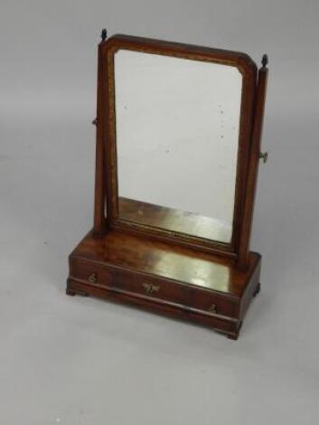 A George II style mahogany swing frame toilet mirror