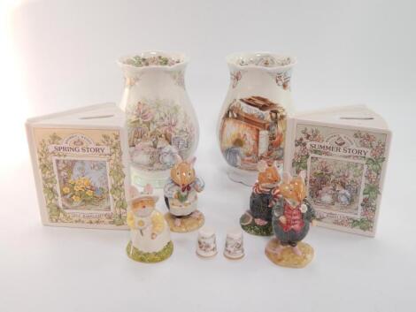 Four Royal Doulton Brambly Hedge figures