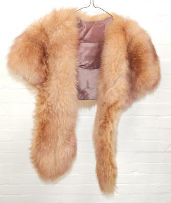 A fox fur stole.