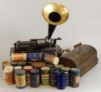 An Edison home phonograph player