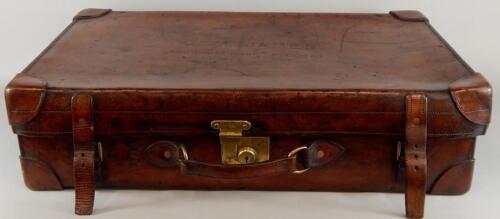 An Asprey leather suitcase