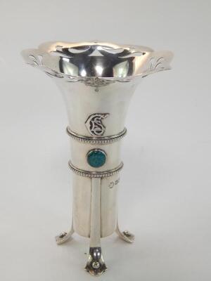 A William Hutton & Sons Ltd silver Art Nouveau vase - 2