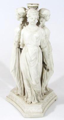 A 19thC Copeland Parian figure of The Three Graces - 2