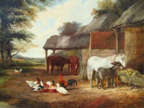 Samuel Joseph Clark (1834 - 1912). Farmyard scene