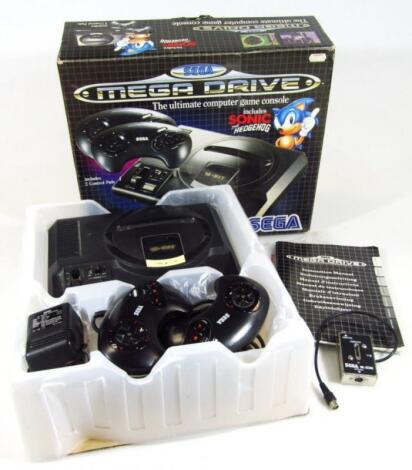 A Sega Megadrive 16-Bit games console