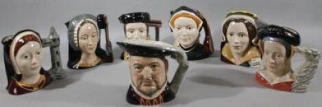 Various Royal Doulton character jugs