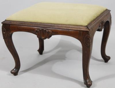 A 19thC rosewood stool