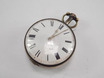 A George III silver gentleman's pocket watch - 2