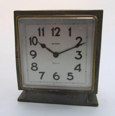 A BCM Tudric pewter mantel clock