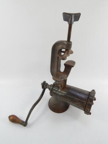 An SIF Empire cast iron meat mincer