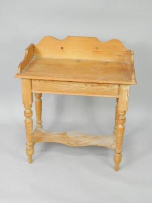 A pine wash stand