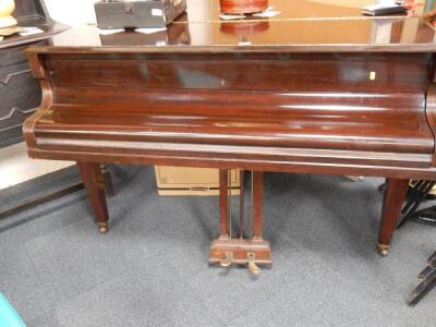 A Challen mahogany cased baby grand piano