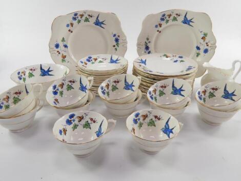 A Tuscan China early 20thC porcelain tea service