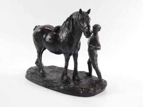 A Heredities bronze figure of the Clydesdale