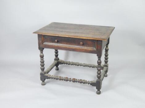 An early 18thC oak side table