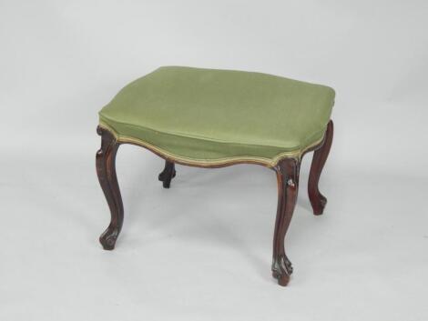 A Victorian rosewood stool