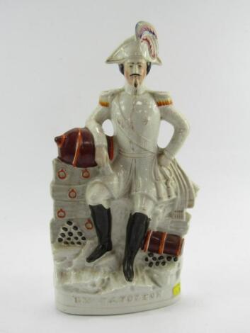 A Staffordshire mid 19thC pottery flatback figure