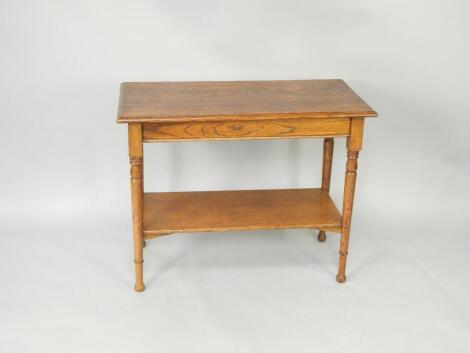 An early 20thC oak serving table