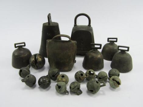 A group of twelve bronze crotal bells