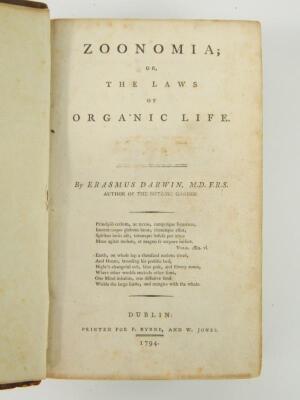 Erasmus Darwin. Zoomania; or the Laws of Organic Life - 2