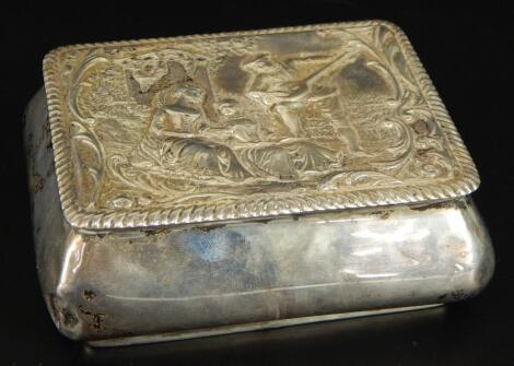 A Victorian silver trinket box