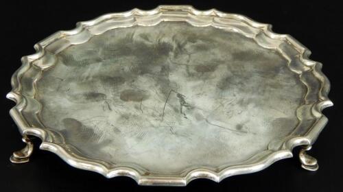 A George V silver salver