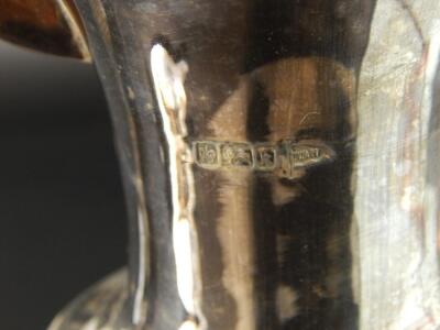 An Edwardian Walker & Hall silver three piece tea service - 2