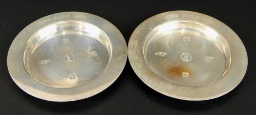 Two Queen Elizabeth II silver Armada dishes