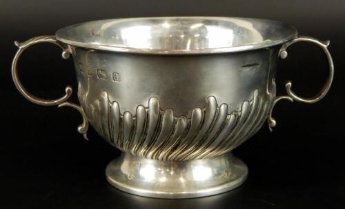 A late Victorian silver loving cup