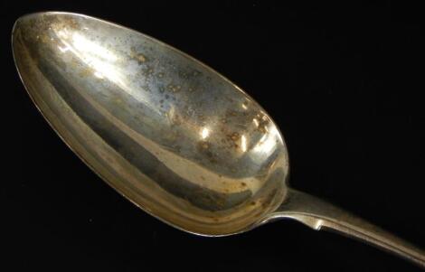 A George III silver basting spoon