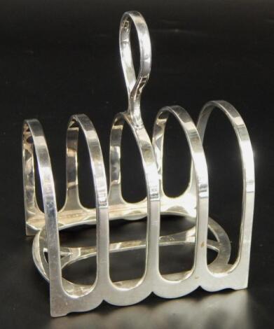 An Elizabeth II silver toast rack